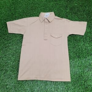 Vintage 80s Cross-Creek MOD Polo Shirt Small 18x26 Beige